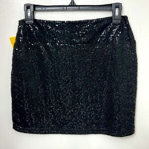 Kensie black, sequin, miniskirt, size small